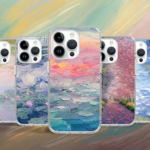 Oil Painting Phone Case for iPhone 15 14 Pro Max 13 12 11 Mini XR X 8 7 6 Case for Samsung S24 S23 S22 S20 A54 A15 Google Pixel 8A 8 7A 7 6