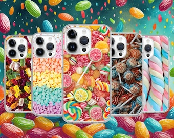 Retro Vintage Candy Sweet Phone Case for iPhone 16 15 14 Pro Max 13 12 Mini  X Case for Samsung S25 S24 S23 S22 A14 A13 Google Pixel