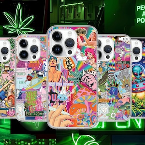Weed Smoking 420 Süße Handyhülle für iPhone 16 15 14 Pro Max 13 12 6 Mini X Case für Samsung S25 S24 S23 S22 Google Pixel 8A 6