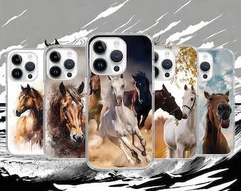 Horse Pony Animal Phone Case for iPhone Air 17 16 16e 15 14 Pro Max Plus Mini / Case for Samsung S26 S25 S24 S23 Ultra FE / Google Pixel