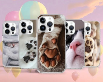 Cute Animal Cat Kitty Kitten Phone Case for iPhone 16 15 14 Pro Max 13 12 Mini  X Case for Samsung S25 S24 S23 S22 Google Pixel 7
