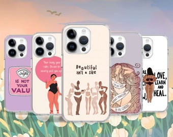 Love My Body Myself Own Quote Phone Case for iPhone 16 15 14 Pro Max 13 Mini Plus / Case for Samsung S25 S24 S23 S22 / Google Pixel 7