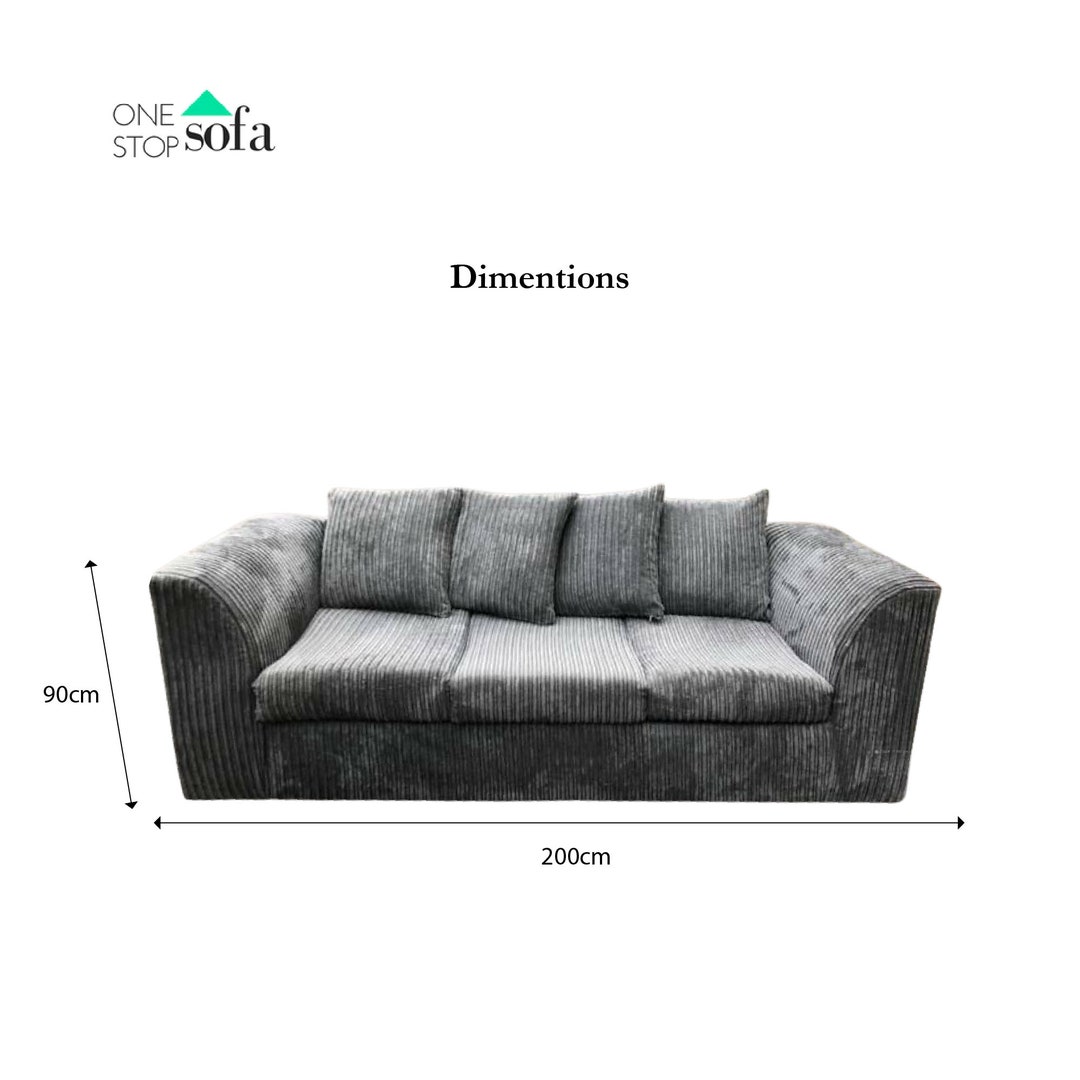 Onestop 3 Seater Sofa Big Sofa Bed Double Sofa in Dark Gray Etsy UK