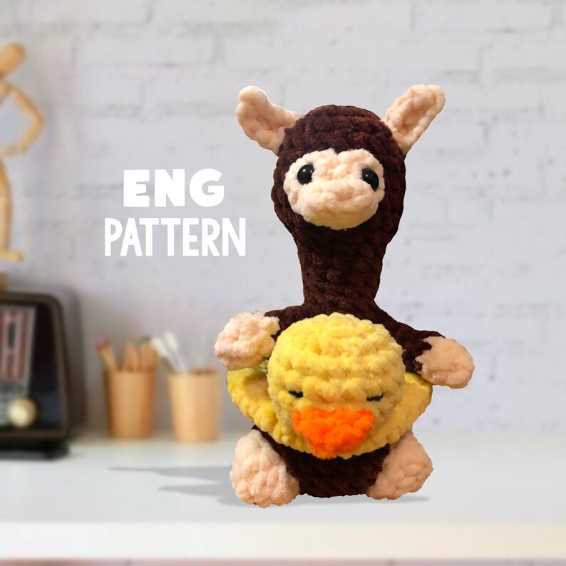 Cute Amigurumi Crochet Alpaca Lama Plushie Pattern image 1