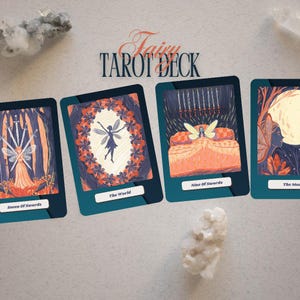 Baraja de Tarot Digital de Hadas Oscuras y Adorables: Cartas de Oráculo Imprimibles con Ilustraciones Góticas de Hadas para Lecturas Mágicas y Diarios de Brujería