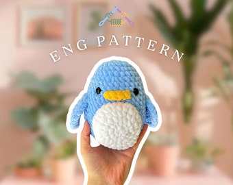 Schattige Amigurumi pinguïn gehaakte knuffel