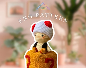 Loyal Friend Toad from Mario Bros amigurumi crochet plushie pattern