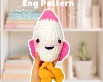 Amigurumi Cute Rocket Crochet Plushie Pattern