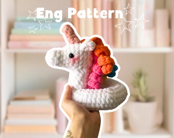 Cute Amigurumi Unicorn Floatie Donut Crochet Plushie Pattern