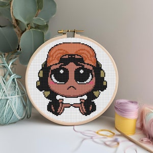 Valorant Cute Girl Agent Raze Modern Cross Stitch Embroidery Pdf Pattern
