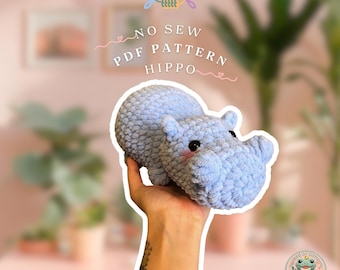 NOSEW gehaakt knuffelpatroon nijlpaard amigurumi