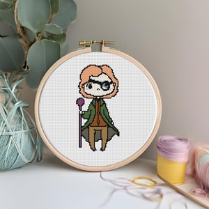 Mad-Eye Moody Harry Pottery Characters Cross Stitch Embroidery Alpha Pattern