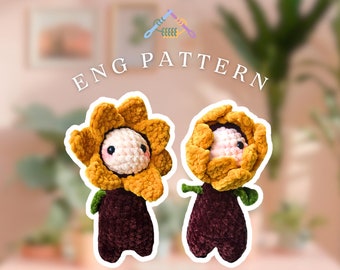 ひまわりの花びらを編むカメの編み図 PDF ダウンロード 初心者