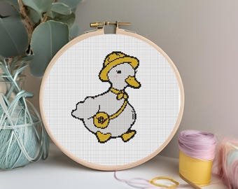 Cute Duck Goose Cross Stitch Embroidery Pdf Pattern Download