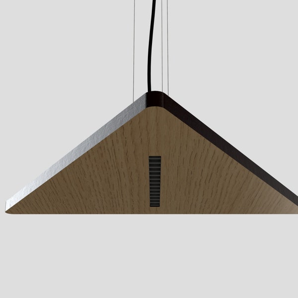 Lightifornication | Lustre Moderne | Lampe triangulaire | Éclairage nordique | Lustre de ferme | Mdf plaqué | Lampe moderne | Minimalisme