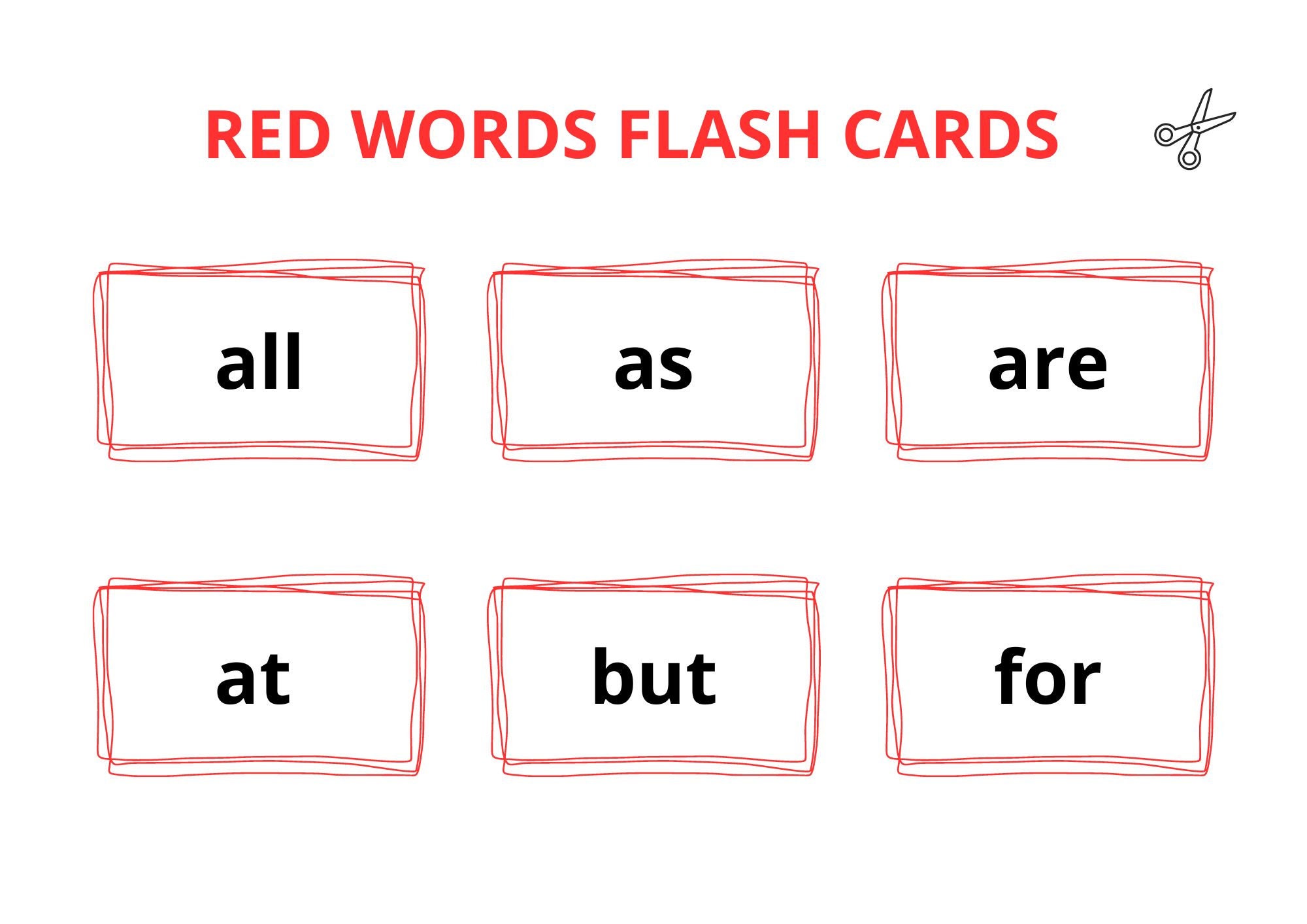 First 100 Words Printable Sight Words Flash Cards 18 Pages Digital ...