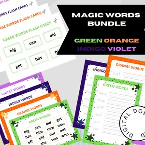 High Frequency Printable Sight Words Worksheets Magic 100 Words Green ...