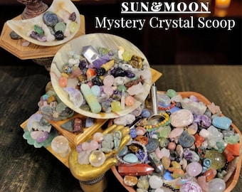 Crystal Confetti Mystery Scoop: Towers, Palmstones, Tumbles, Bracelets, Carvings