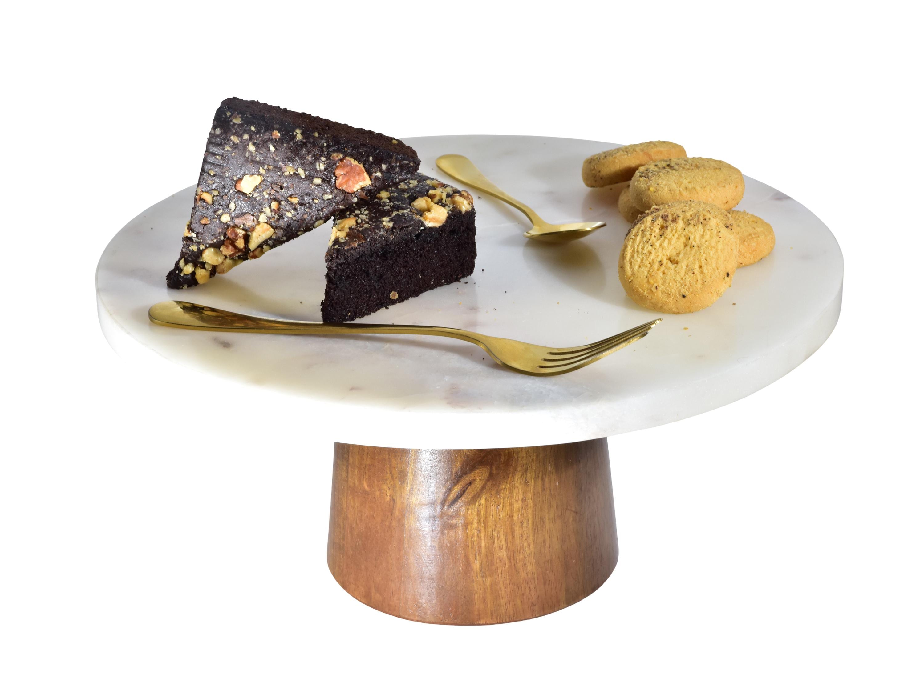 Plateau à Gâteaux étoilé En Marbre Blanc Fenya - Bloomingville