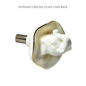 ハンドメイド陶器製動物ウォールフック | クラックルグレーズコートラック | SHILPWARE