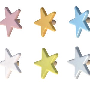Elegant Handmade Star Shape Ceramic Wall Coat Hooks for Home Decor