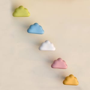 Elegant Handmade Sky Cloud Shape Ceramic Wall Coat Hooks for Home Decor