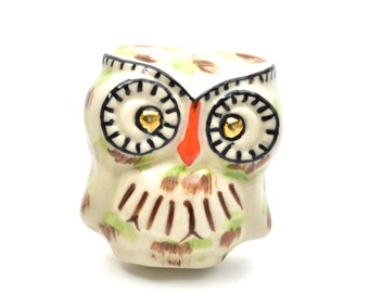Handmade Owl Ceramic Cabinet Knob | Decorative Drawer Pull | SHILPWARE