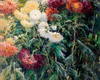 Chrysanthemums in the Garden at Petit–Gennevilliers (1893) painting by Gustave Caillebotte.