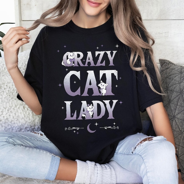 Retro Crazy Cat Lady The Aristocats Shirt, Thomas Duchess and Marie Shirt, Marie The Aristocats Shirt, The Aristocats Shirt, Cat Lover Gift