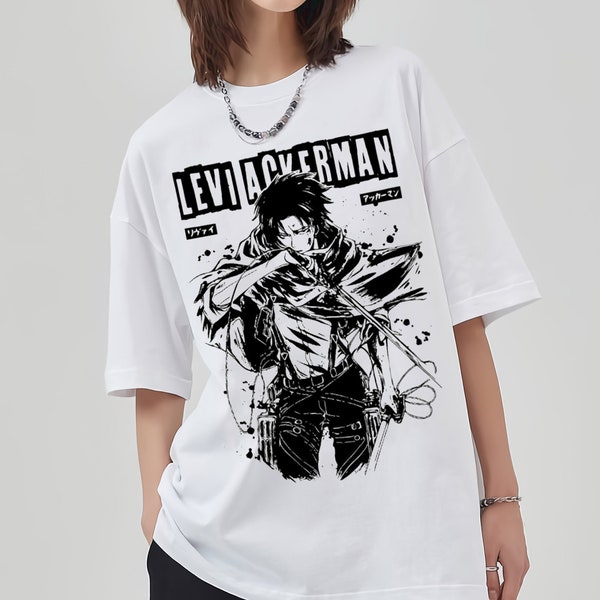 Chemise d’art Levi Ackerman, chemise Captain Levi, T-shirt Levi Ackerman, chemise Captain Levi Merch, chemise anime japonaise, tee-shirt Anime Lover