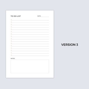Minimalist to Do List Printable to Do List Simple Daily to - Etsy