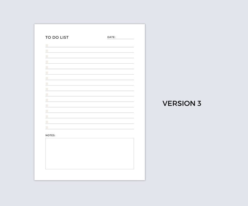 Minimalist to Do List Printable to Do List Simple Daily to - Etsy