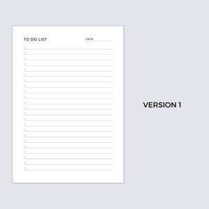 Minimalist to Do List Printable to Do List Simple Daily to - Etsy