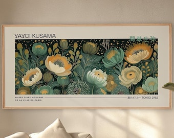 Yayoi Kusama Inspired Poster | Panoramic Wall Art  | Japanese Wall Art | Abstract Art | Gallery Wall Art Print | Modern Art | Home Decor