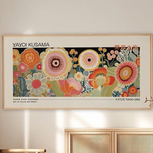 Yayoi Kusama Inspired Poster | Abstract Floral Art Print (Canvas or Paper)