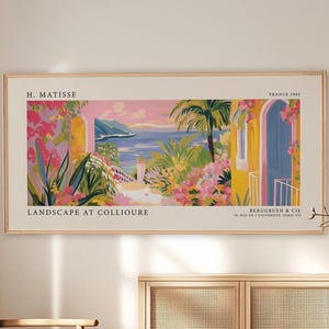 Matisse Landscape Exhibition Poster | Panoramic Wall Art | Modern Home Decor | Matisse Print | Neutral Wall Art | Large Poster | Canvas
