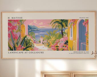 Matisse Landscape Exhibition Poster | Panoramic Wall Art | Modern Home Decor | Matisse Print | Neutral Wall Art | Large Poster | Canvas