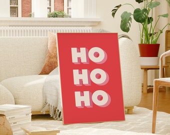 Art de Noël - Poster de Noël moderne en toile pour une décoration d'intérieur festive