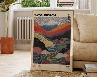 Yayoi Kusama Exhibition Poster |  Digital Print | Japanese Art | Pop Art Poster | Home Decor | Yayoi Kusama Inspired | Digital Download