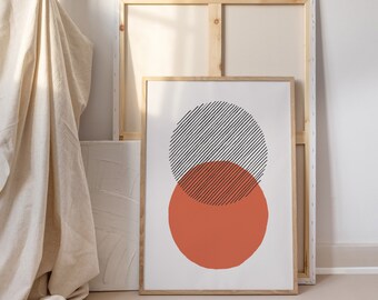 Modern Geometric Abstract Poster for Living Room - Canvas Wall Art