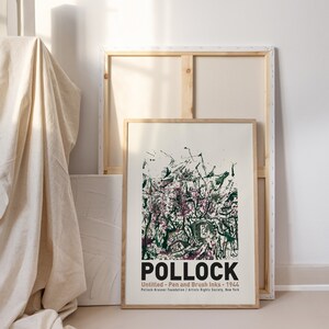 Jackson Pollock Style Poster for Living Room - Abstract Modern Wall Art ...