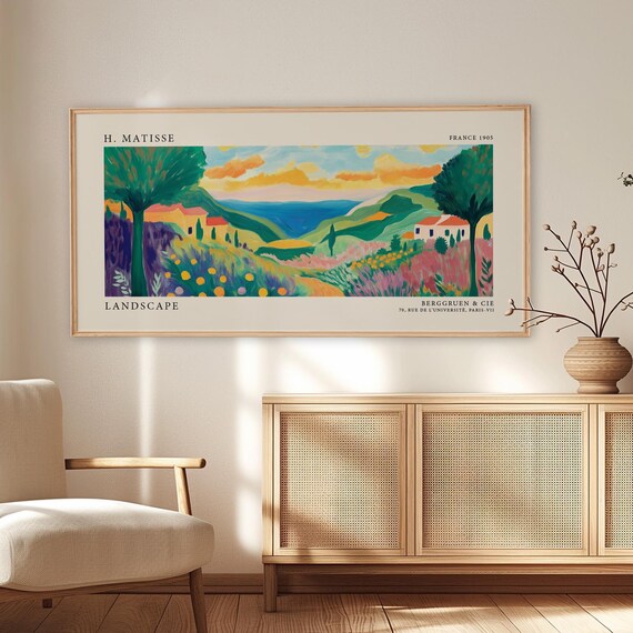 Matisse Landscape Exhibition Poster | Panoramic Wall Art | Home Decor | Matisse Print | Matisse Inspired Print | Large Poster | Canvas