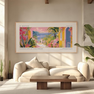 Matisse Landscape Exhibition Poster | Panoramic Wall Art | Modern Home Decor | Matisse Print | Neutral Wall Art | Large Poster | Canvas image 2