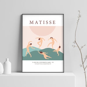 Henri Matisse The Dance Exhibition Poster | Digital Print | Matisse Poster | Digital Download | Printable Wall Art | Boho Print | Fauvism