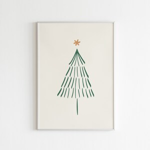 Christmas Tree Poster | Digital Print | Christmas Wall Art | Digital Download | Minimalist Poster | Christmas Decor | Gift For Her