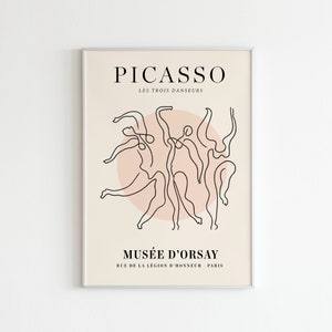 Pablo Picasso The Dance Exhibition Print | Digital Print | Picasso Poster | Digital Download | Printable Wall Art | Boho Print | Cubism Art