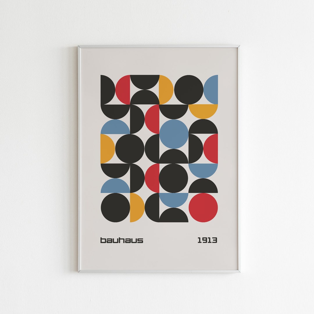 Bauhaus 1913 Exhibition Print | Geometric Modern Art (digital Download ...