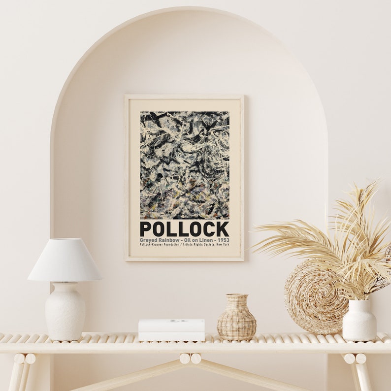 Jackson Pollock Exhibition Poster | Abstract Art | Canvas Poster ...