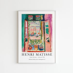 Henri Matisse The Open Window Collioure Exhibition Poster | Digital Print | Matisse Poster | Digital Download | Printable Wall Art | Fauvism