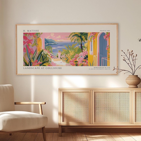 Matisse Landscape Exhibition Poster | Panoramic Wall Art | Modern Home Decor | Matisse Print | Neutral Wall Art | Large Poster | Canvas
